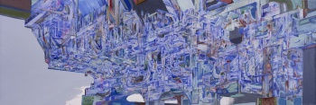 Region 34, 1999, acrylic on canvas, 48" x 144”, private collection
