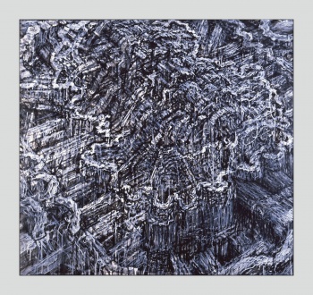 Region 14, 1993, acrylic on paper mounted on board, 48" x 48" private collection